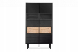 Witryna Czarna Dąb Loft 175 Lofty Antracyt