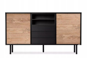 Komoda Z Szufladą Czarna Loft 150 Lofty Konsimo