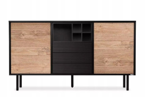 Komoda Z Szufladą Czarna Loft 150 Lofty Mat