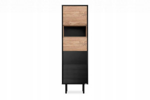 Regał Loft Czarny Dąb Sypialnia Lofty Antracyt