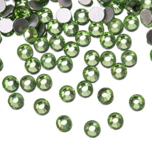 Cyrkonie do paznokci szklane SS10 Peridot 1440 szt paczka