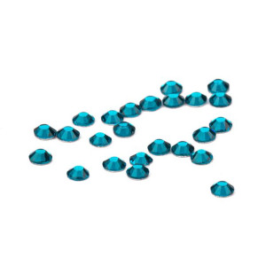 Cyrkonie do paznokci szklane SS10 Blue Zircon 50 szt