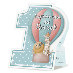 Zaproszenia na roczek 1 urodzinki Koperta B39