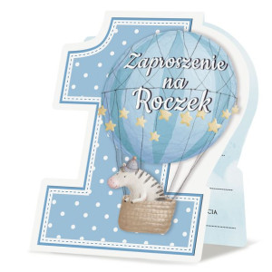 Zaproszenia na roczek 1 urodzinki Koperta B41