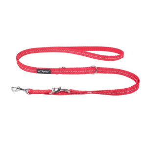 AMIPLAY Smycz regulowana 6in1 REFLECTIVE 1-2m x 2 cm czerwona L