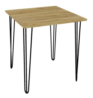 Stolik Ława Loft Dąb Craft Złoty Hairpin Arto Gtv 65 X 65 X 73cm