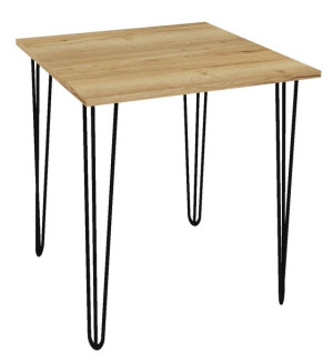 Stolik Ława Loft Dąb Halifax Naturalny Hairpin Arto Gtv 65 X 65 X 73cm
