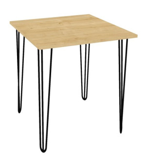 Stolik Ława Loft Dąb Hamilton Naturalny Hairpin Arto Gtv 65 X 65 X 73cm