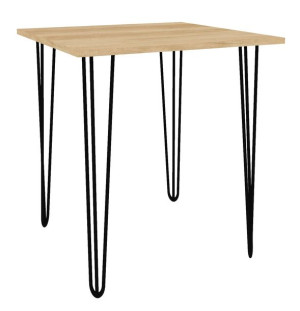 Stolik Ława Loft Dąb Nebraska Naturalny Hairpin Arto Gtv 65 X 65 X 73cm