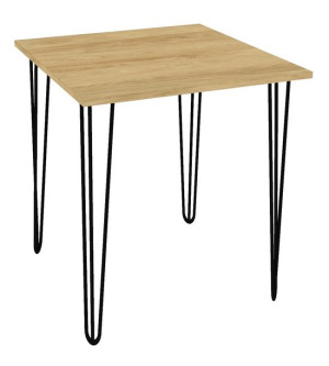Stolik Ława Loft Dąb Hikora Naturalna Hairpin Arto Gtv 65 X 65 X 73cm