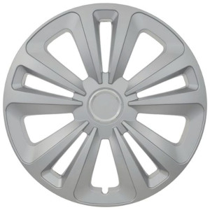Kołpaki kół 16" TERRA, plastik, srebrne, komplet 4 szt