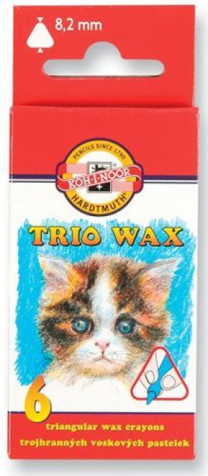 KOH-I-NOOR Trio wax kredki woskowe 6 kolorów
