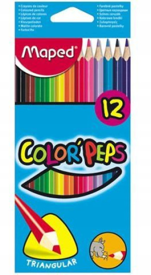 Maped kredki trójkatne Color-Peps 12szt cienkie