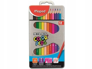 Maped kredki trójkatne Color-Peps 12szt metalbox