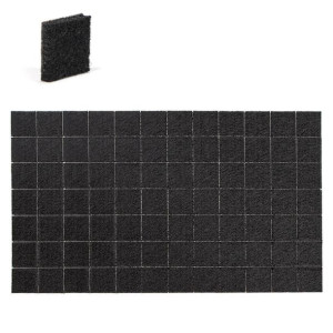 Podkładki filcowe pod meble kwadratowe czarne 84 szt 20mm