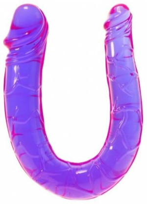 Podwójne, wygięte dildo do stymulacji waginalnej i analnej.