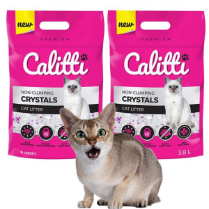 CALITTI CRYSTALS - SILIKONOWY ŻWIREK DLA KOTA x 2 opakowania