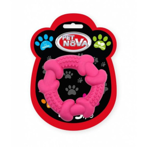 PET NOVA Ringo Grube Guma Termoplastyczna Zabawka Dla Psa Różowa 10,5cm