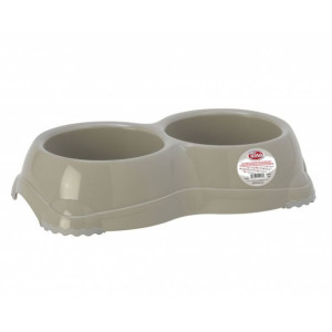 PET NOVA Miska Antypoślizgowa Siwa 2x330ml
