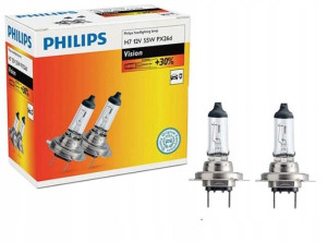 2X Philips Vision 55W +30% więcej światła mijania