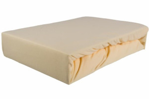 Prześcieradło jersey z gumką 160x200 krem