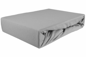Prześcieradło jersey z gumką 200x220 srebrny