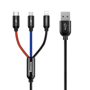 Kabel 3w1 BASEUS Trójkolorowy