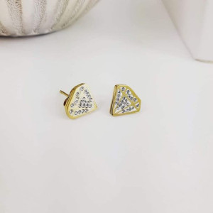 Kolczyki Diamenciki Stal Chirurgiczna Cyrkonie