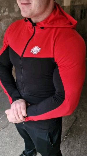 Bluza męska czarno-czerwona rozm. XL