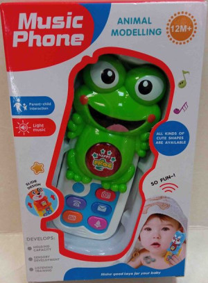 Zabawka telefon komórkowy muzyczny dla dzieci żabka 2601