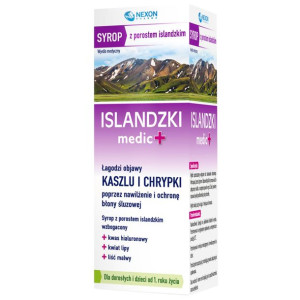 Islandzki Medic+ syrop z porostem islandzkim na kaszel