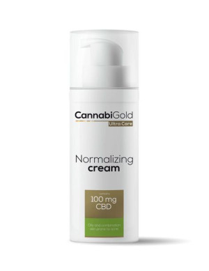 Krem normalizujący skóra tłusta i mieszana CannabiGold 50ml 100mg CBD