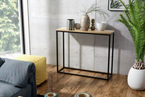 Konsola Alva 100x30cm blat 18mm, stolik przyścienny loftowy do przedpokoju