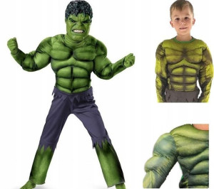 Hulk Kostium Strój Przebranie Z Mięśniami 122/128