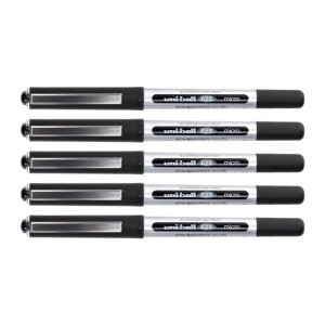 Pióro Kulkowe Uni Ub-150 Czarne 0,5mm - ZESTAW x5