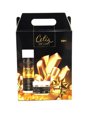 CELIA Zestaw Gold 24K krem + płyn mic. 60+