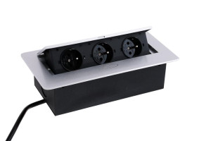 Port Kombi Box 3 gniazda przewód 3m aluminium