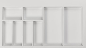Wkład do szuflady 90 GTV AXISPACE biały  (840x474mm)