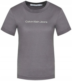 T-shirt damski Calvin Klein Jeans szary z logo XS
