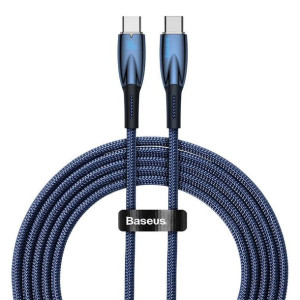 Kabel USB-C do USB-C Baseus Glimmer, 100W, 2m (niebieski)