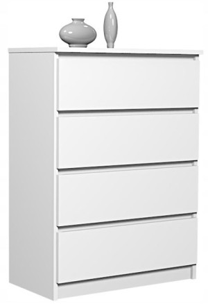 Komoda Biała York 70 4 Szuflad