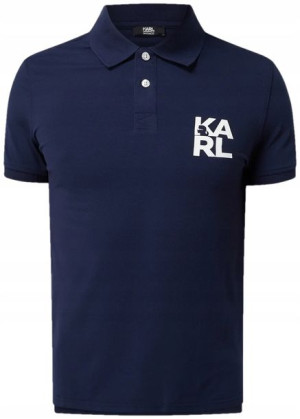 Koszulka polo męska granatowa KARL LAGERFELD - S