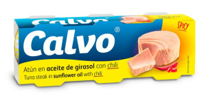 Calvo Steki tuńczyka w oleju z chilli 3x80g