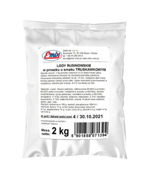EMIX Lody Rusinowskie w Proszku o Smaku Truskawkowym 2kg