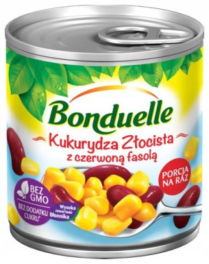 Bonduelle Kukurydza Złocista czerwona fasola 170 g