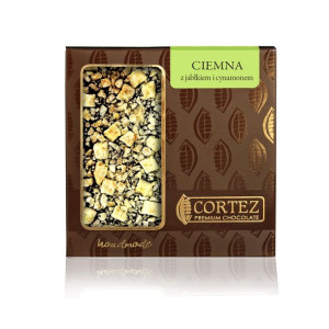 CORTEZ Czekolada CIEMNA z Jabłkiem i Cynamonem 85g