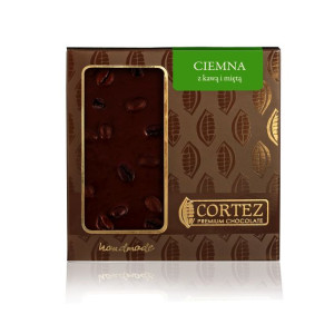 CORTEZ Czekolada CIEMNA z kawą i miętą 85g
