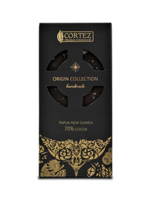 CORTEZ Czekolada Single Origin Papua Nowa Gwinea 70% z kwiatem soli morskie