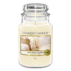Yankee Candle duży SOFT WOOL & AMBER