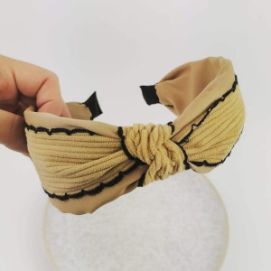Opaska Do Włosów Turban Beżowa